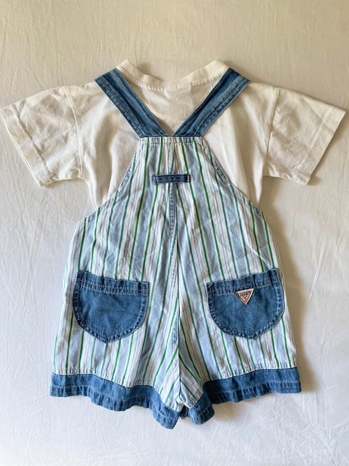 Vintage Guess Shortalls and Tee Set