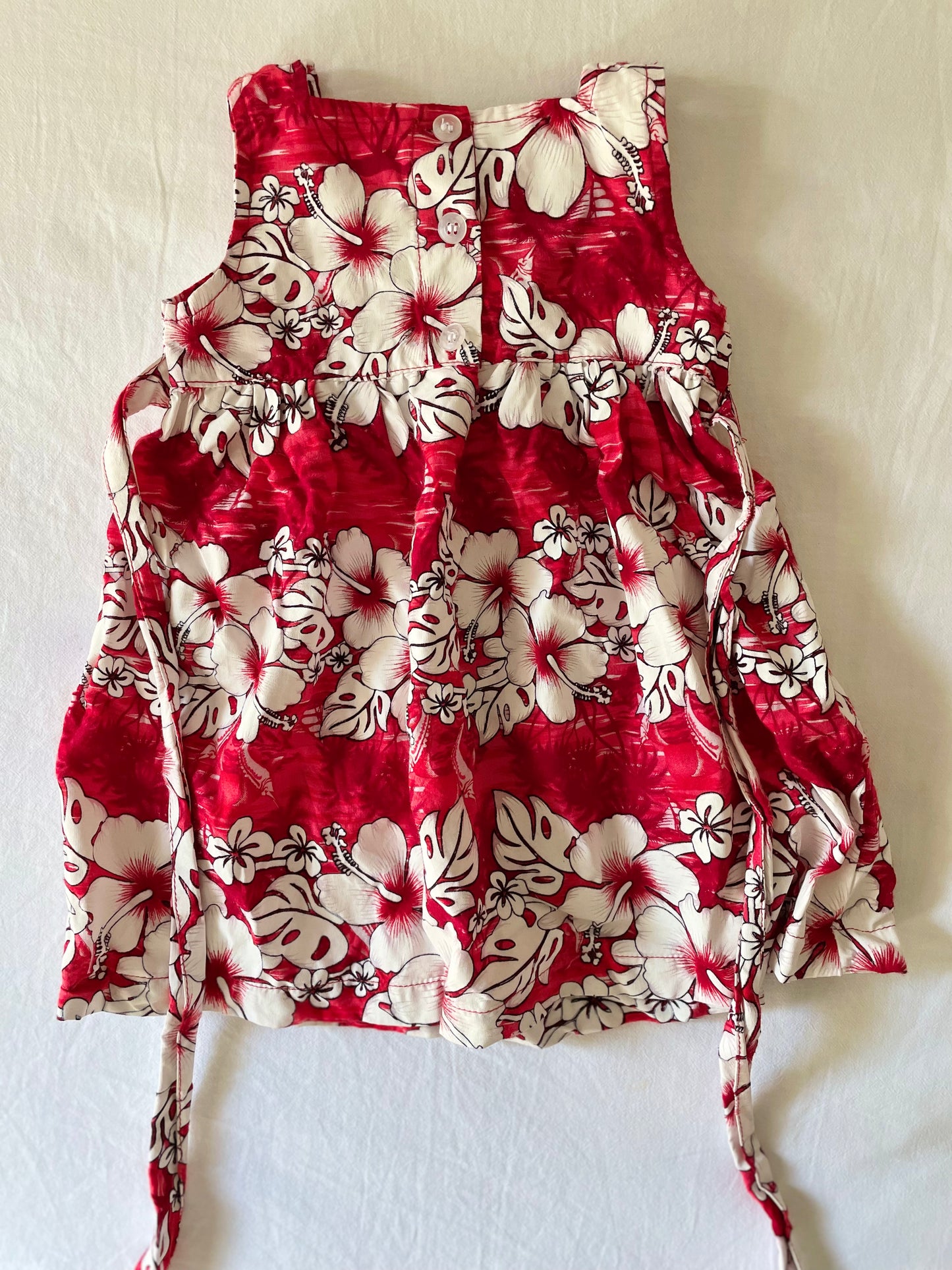Vintage Floral Red Dress