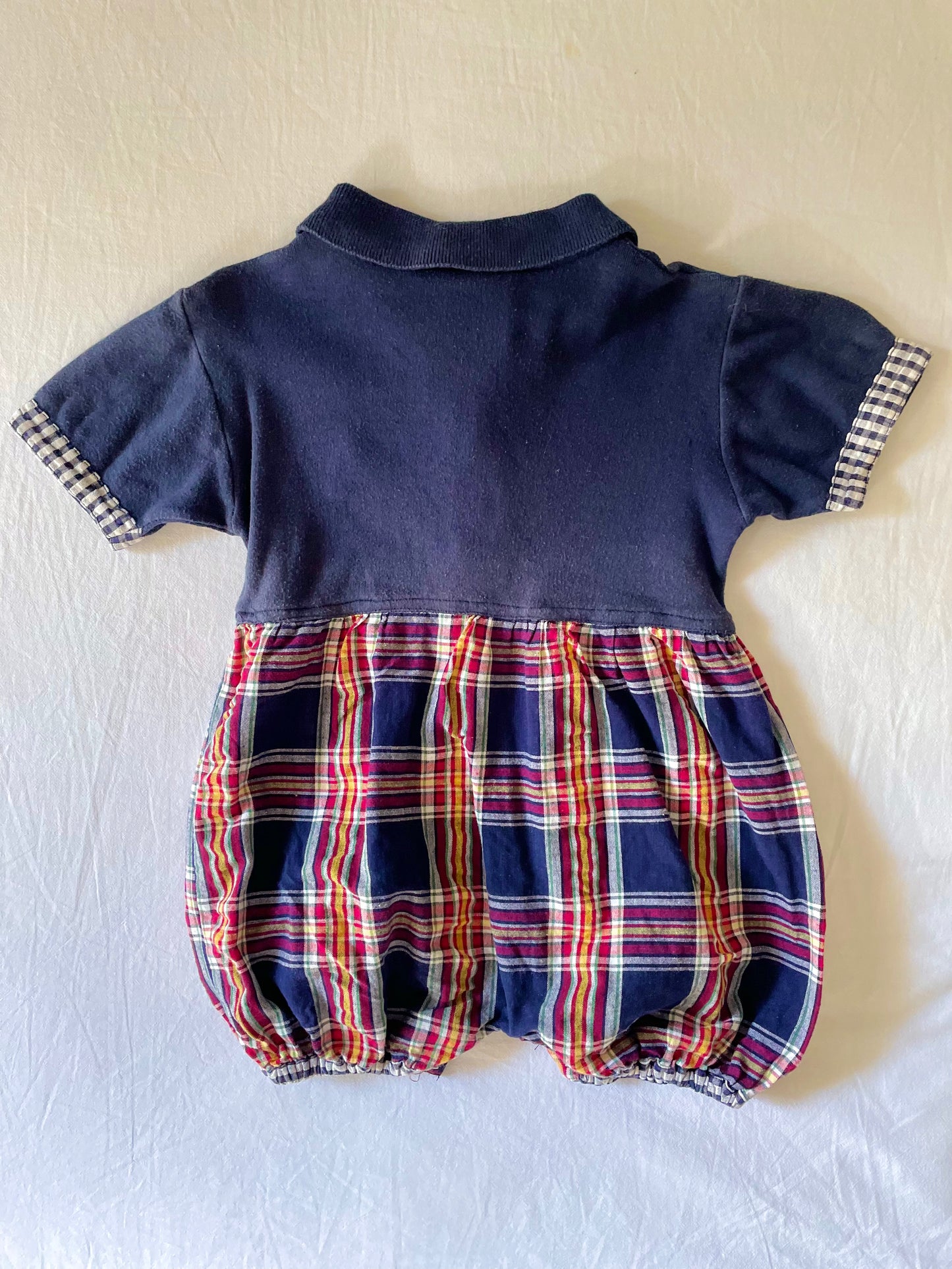 Vintage Humphrey Bear Gingham Romper