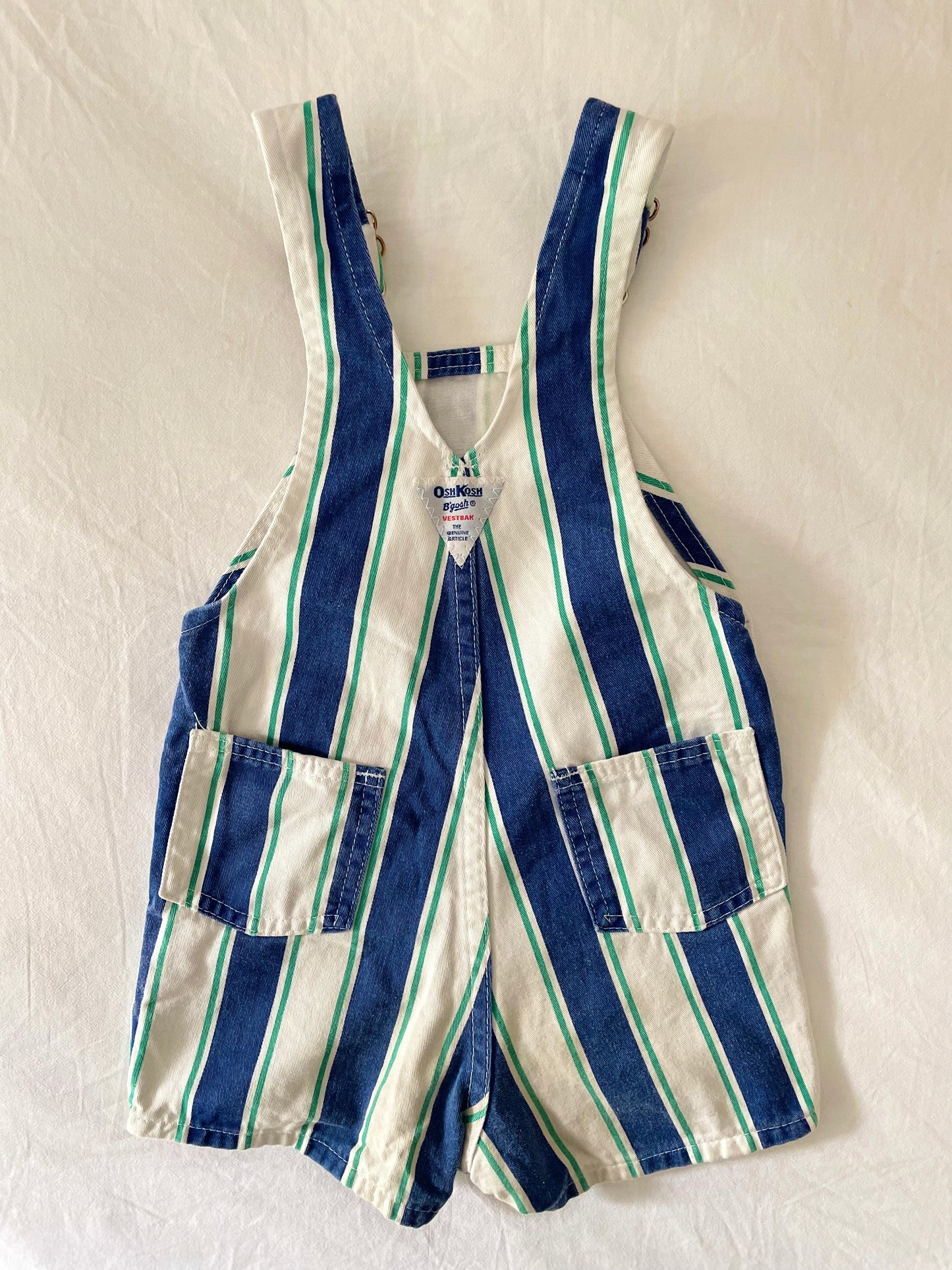 Vintage OshKosh Chunky Stripe Shortalls