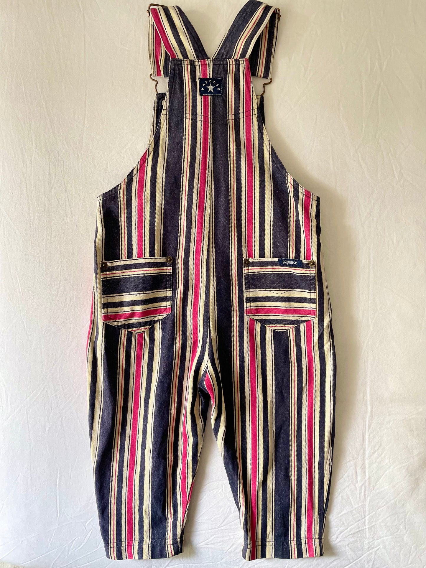 Vintage Papoose Stripe Overalls