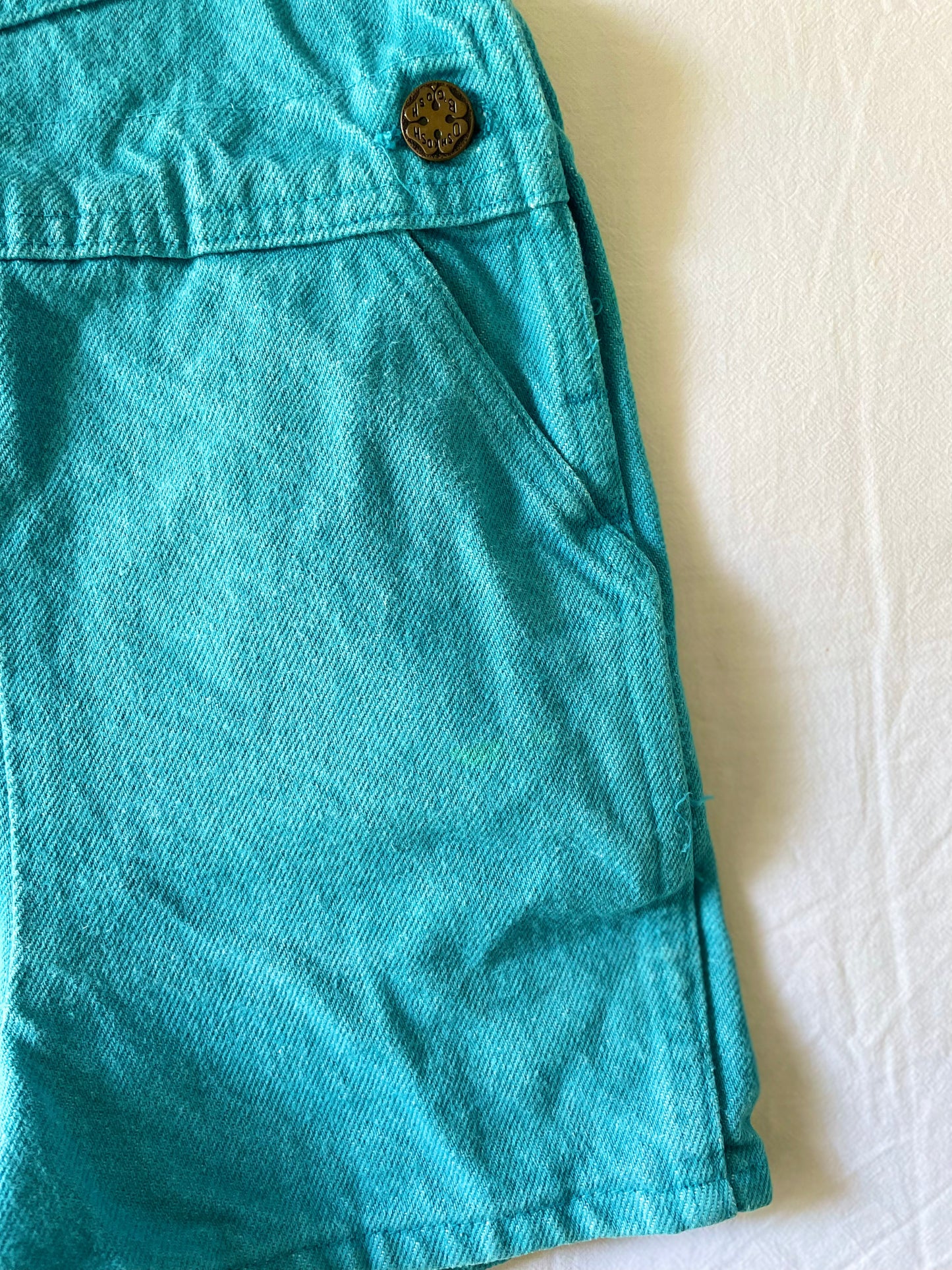 Vintage Teal OshKosh Shortalls