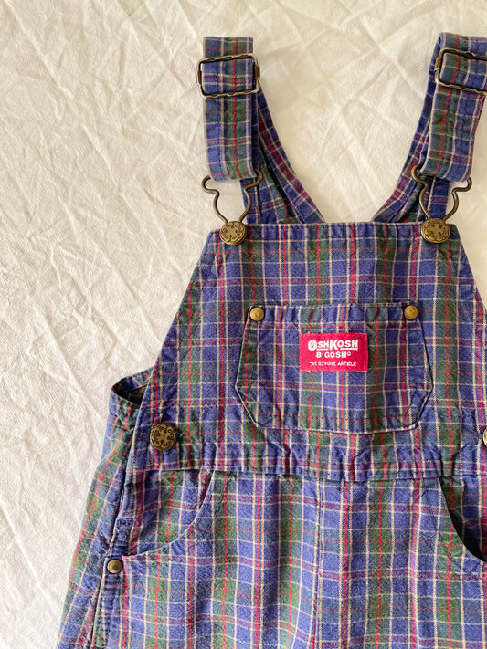 Vintage OshKosh Plaid Overalls