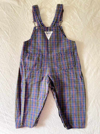 Vintage OshKosh Plaid Overalls