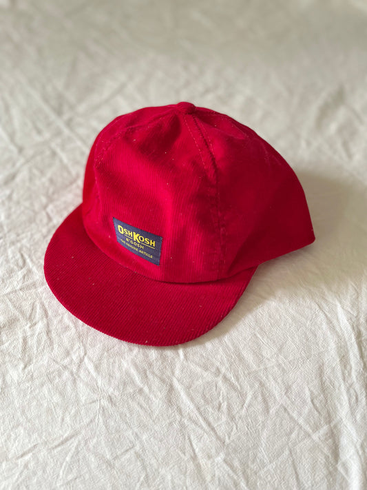 Vintage OshKosh Red Corduroy Cap