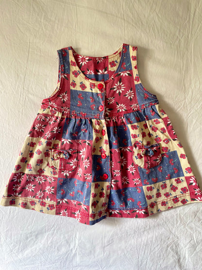 Floral Vintage Patchwork Dress