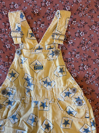 Yellow Vintage Pumpkin Patch Star Overalls