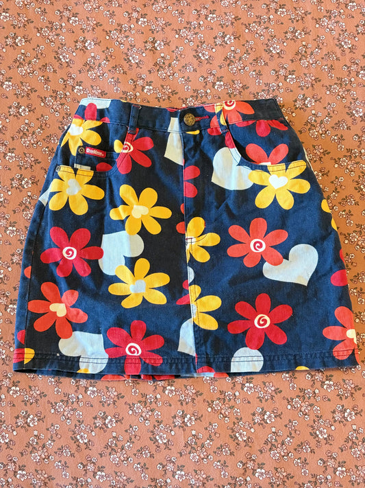 Vintage OshKosh Floral & Hearts Skirt