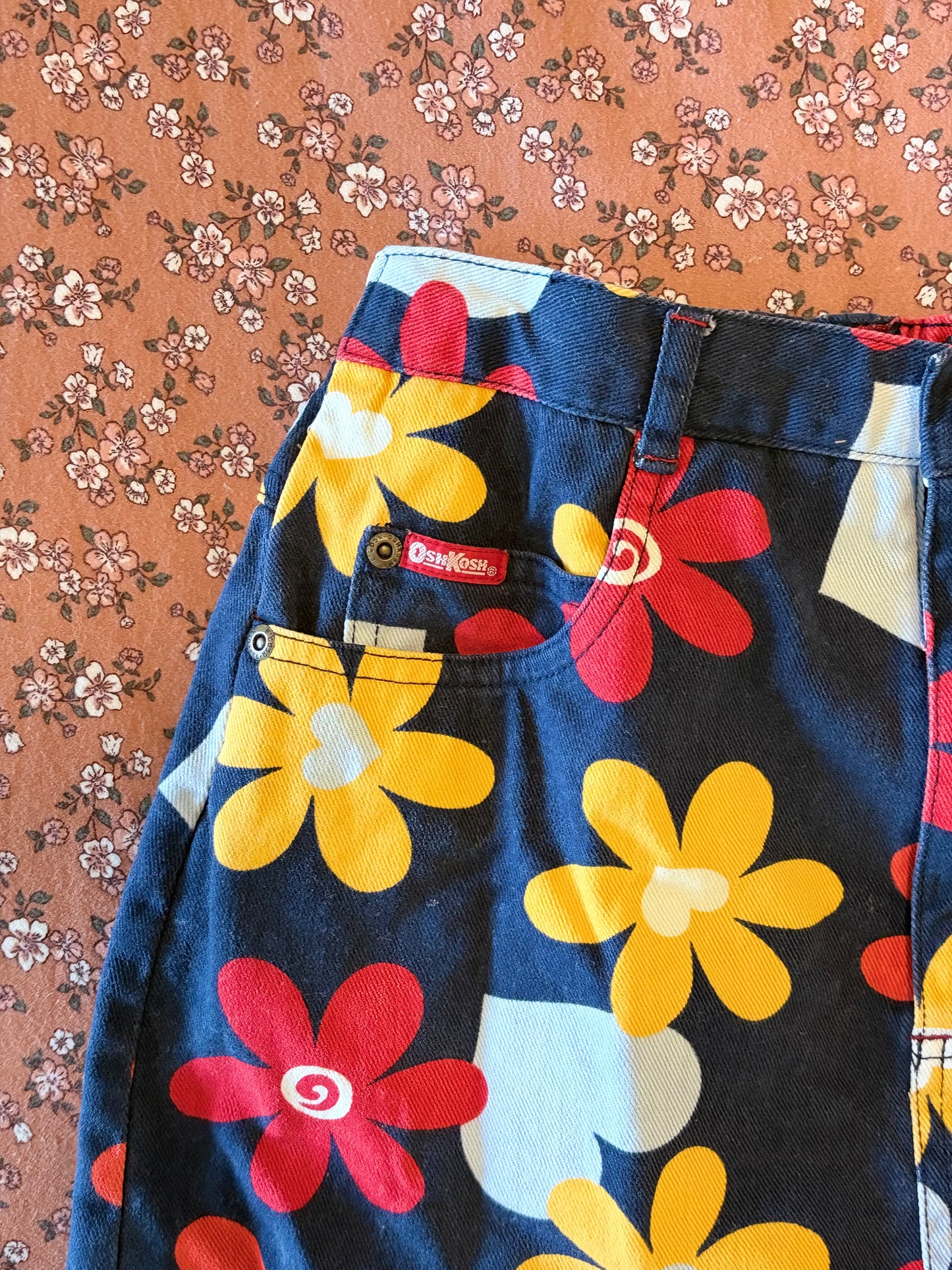 Vintage OshKosh Floral & Hearts Skirt
