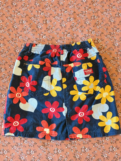 Vintage OshKosh Floral & Hearts Skirt