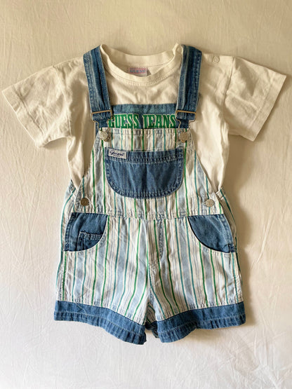 Vintage Guess Shortalls and Tee Set