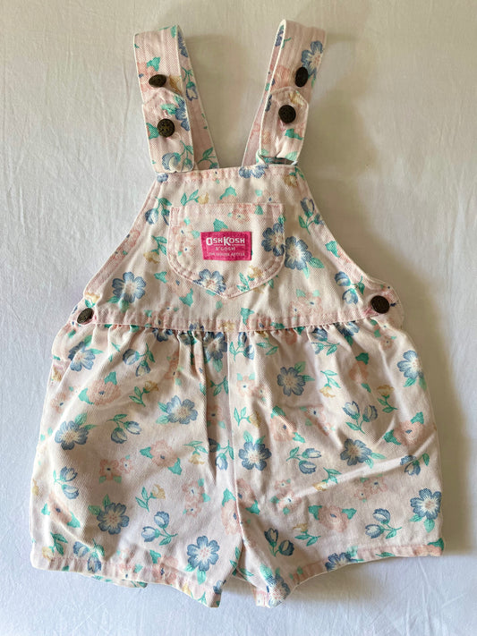 Vintage OshKosh Floral Shortalls