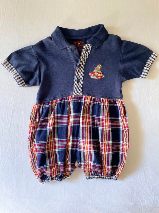 Vintage Humphrey Bear Gingham Romper