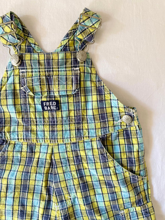 Vintage Fred Bare Plaid Shortalls