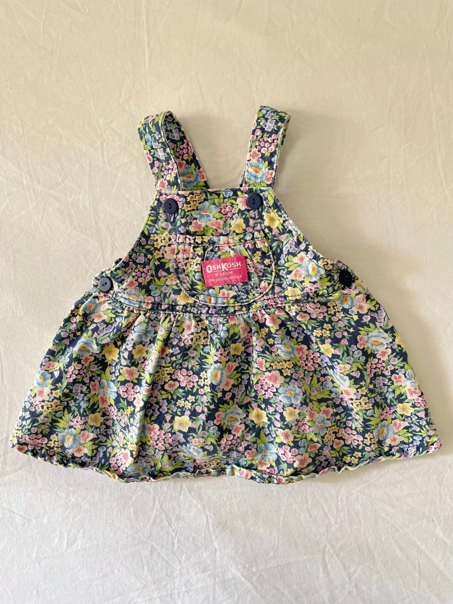 Vintage OshKosh Floral Pinny