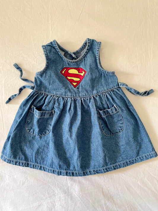 Vintage Denim Superman Dress