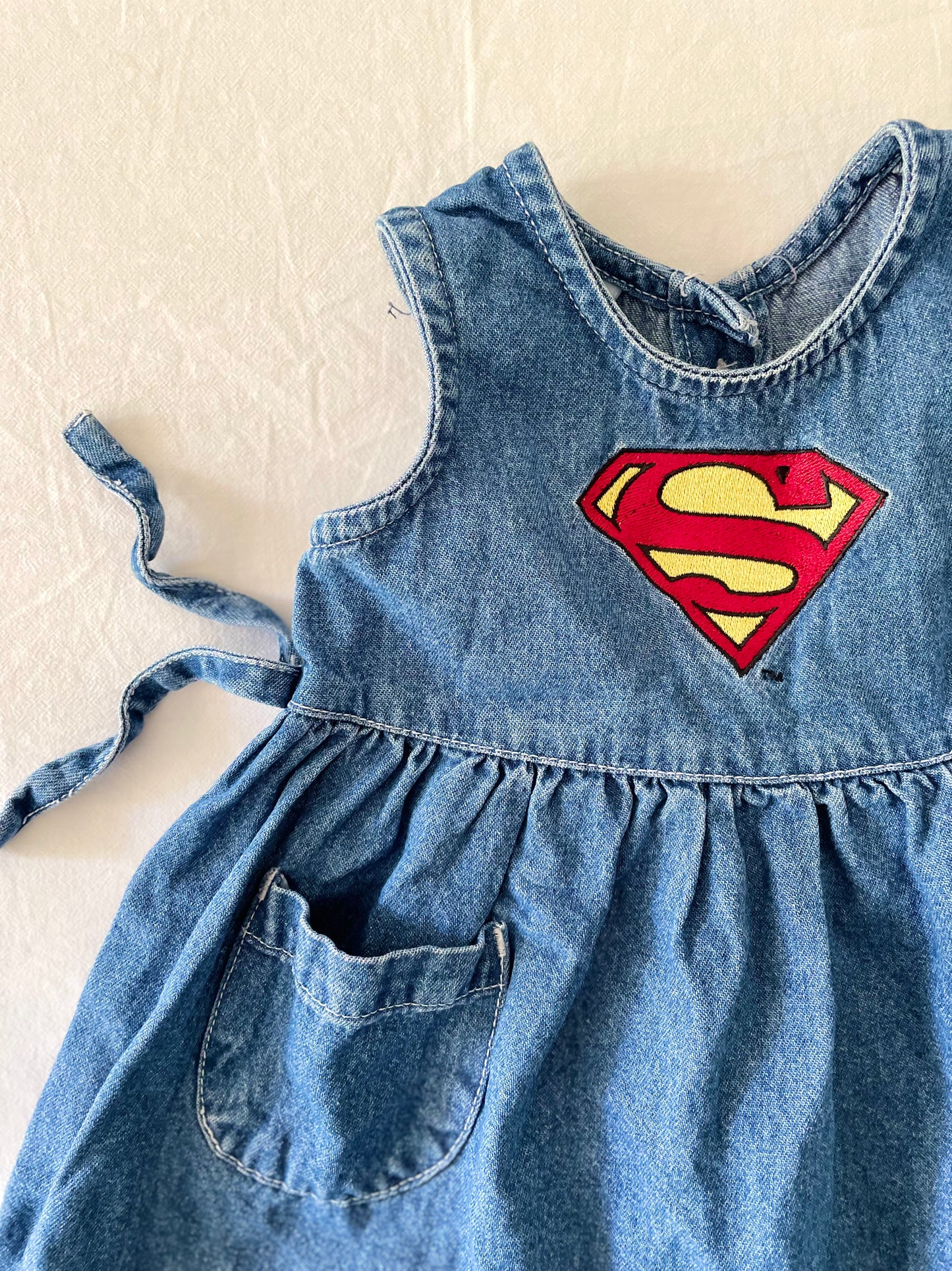 Vintage Denim Superman Dress