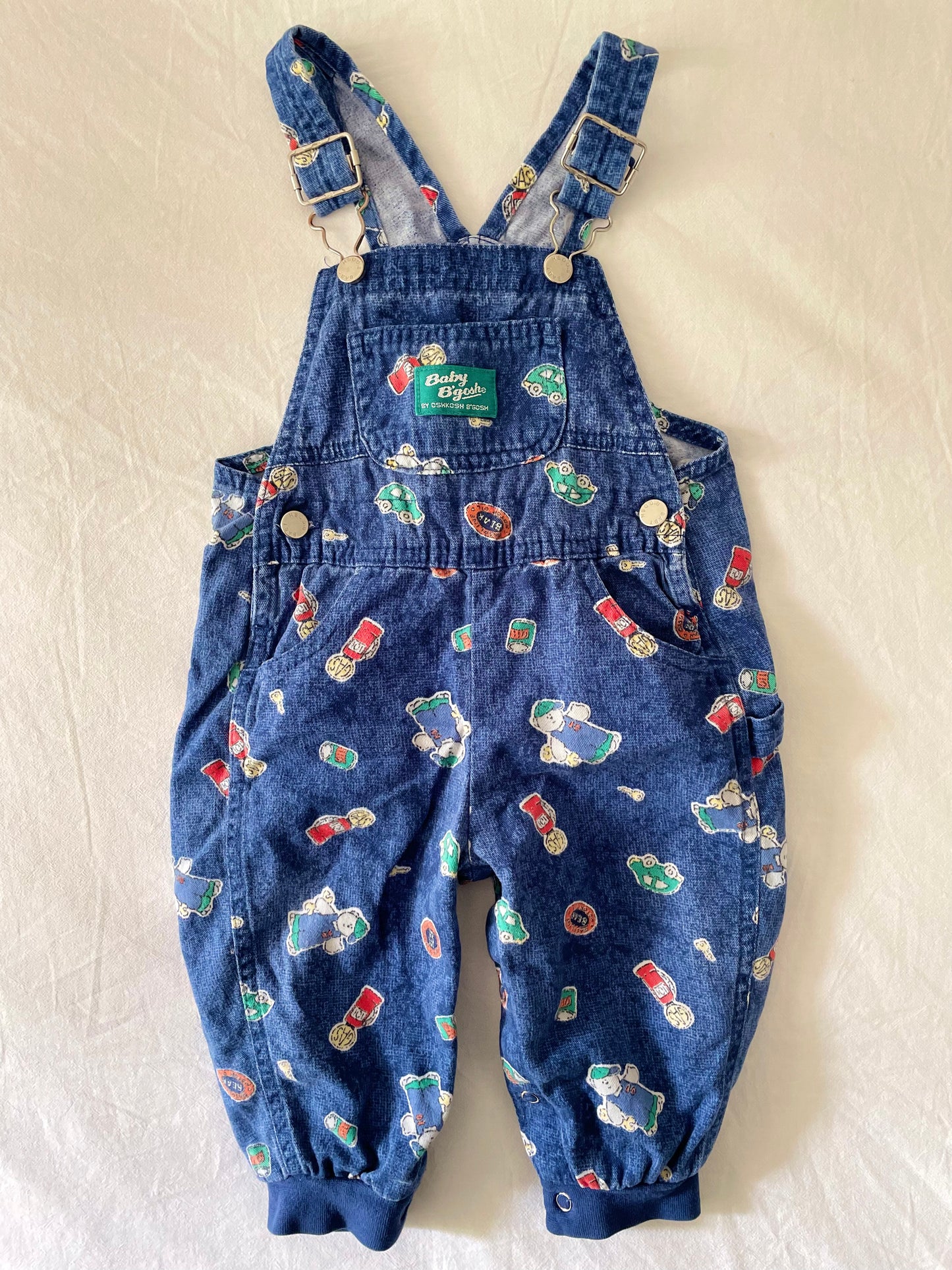 Vintage OshKosh Car Bear Overalls