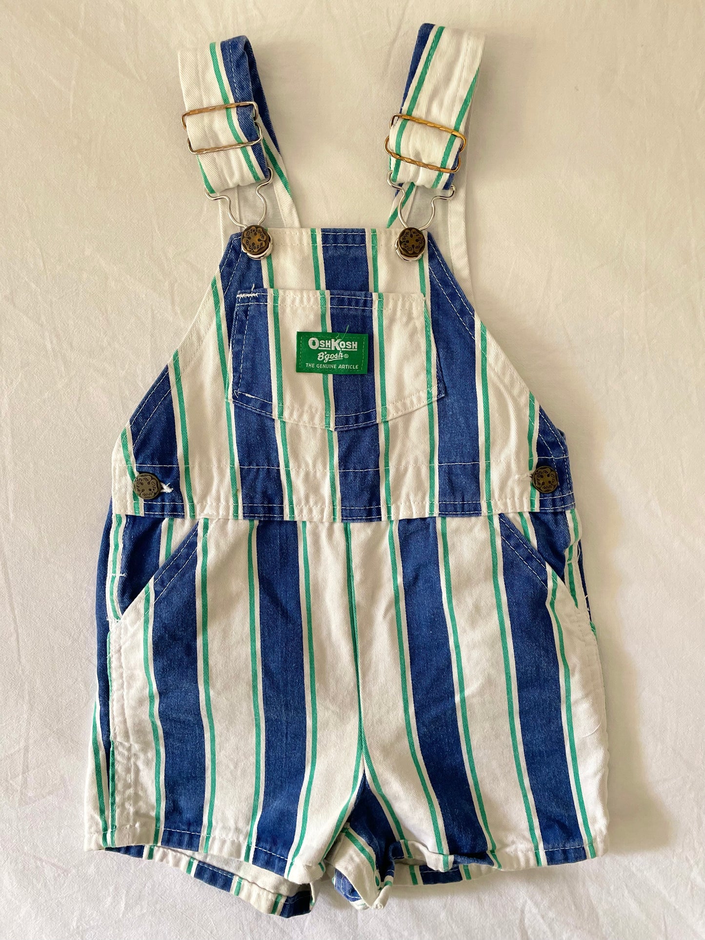 Vintage OshKosh Chunky Stripe Shortalls