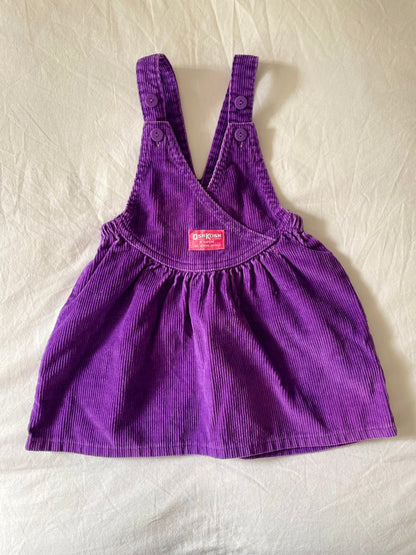 Vintage Purple Cross-Front Dress