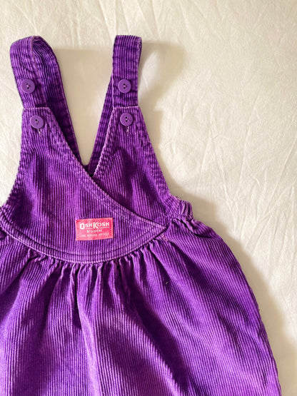 Vintage Purple Cross-Front Dress