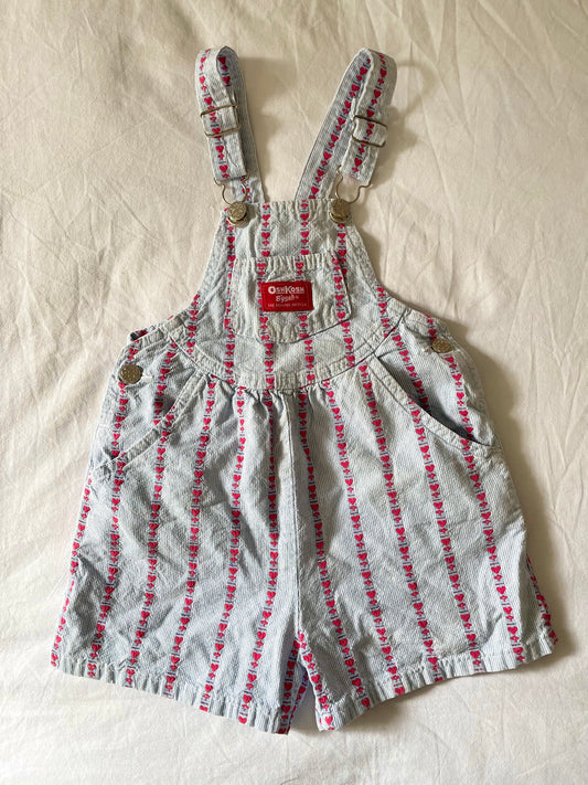 Vintage OshKosh Heart Shortalls