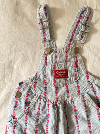 Vintage OshKosh Heart Shortalls