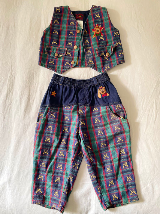 Vintage Humphrey Bear Vest & Pants Set