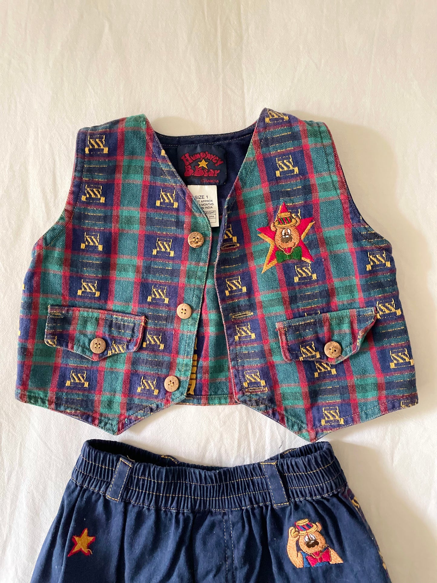 Vintage Humphrey Bear Vest & Pants Set