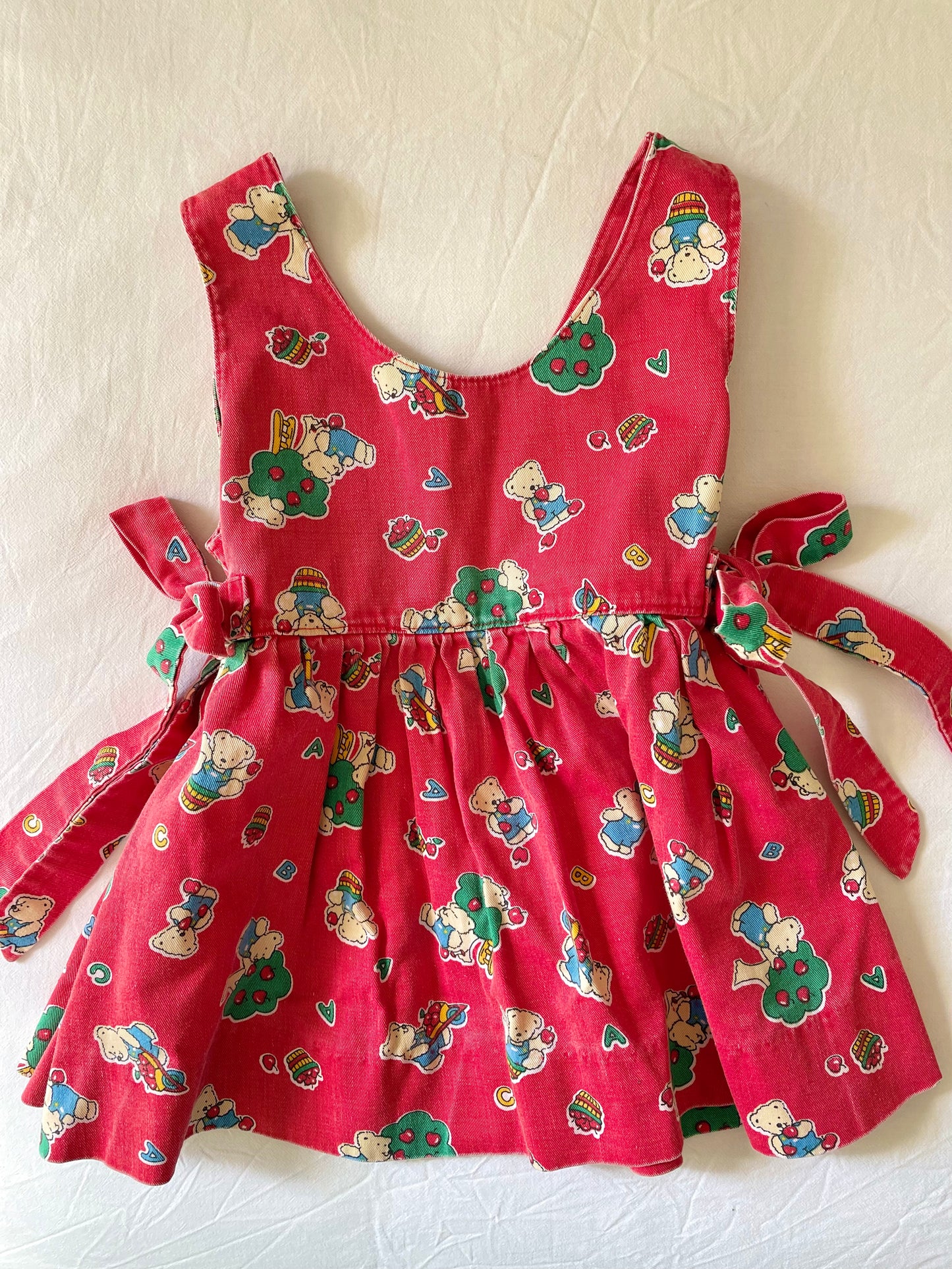 Vintage Made Apple Picking Bears Dress