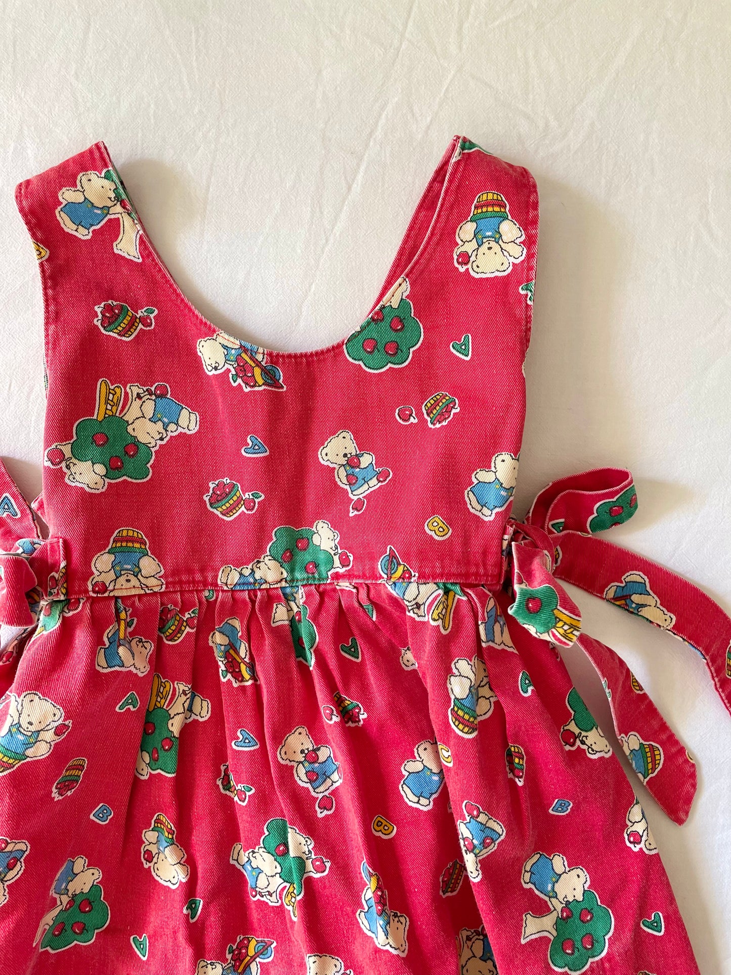 Vintage Made Apple Picking Bears Dress