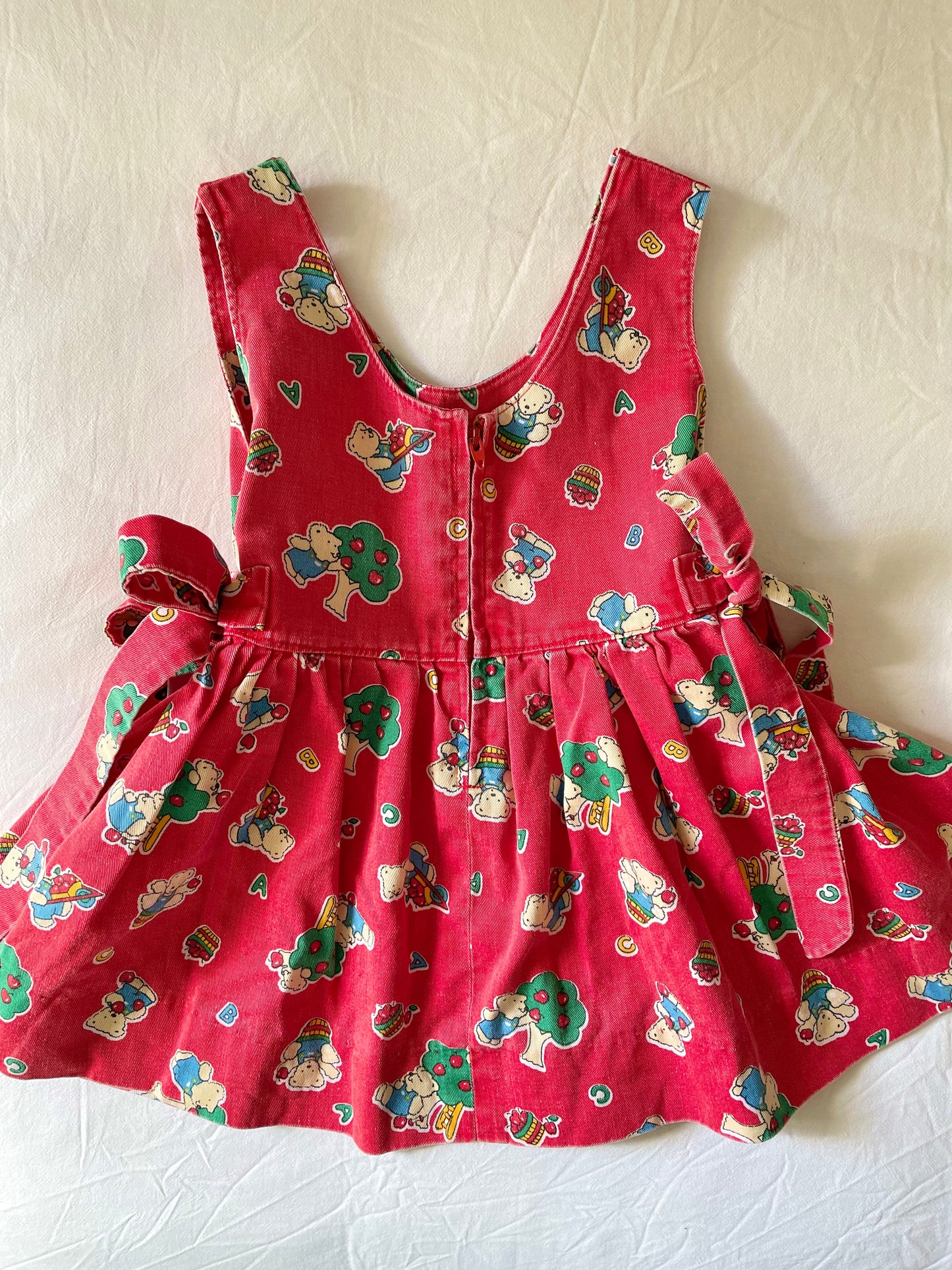 Vintage Made Apple Picking Bears Dress