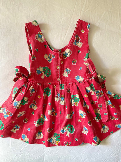 Vintage Made Apple Picking Bears Dress