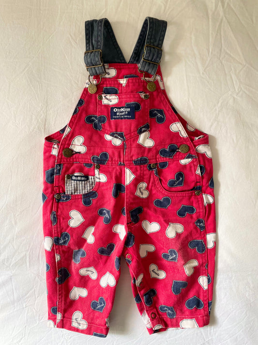 Vintage OshKosh Hearts Overalls