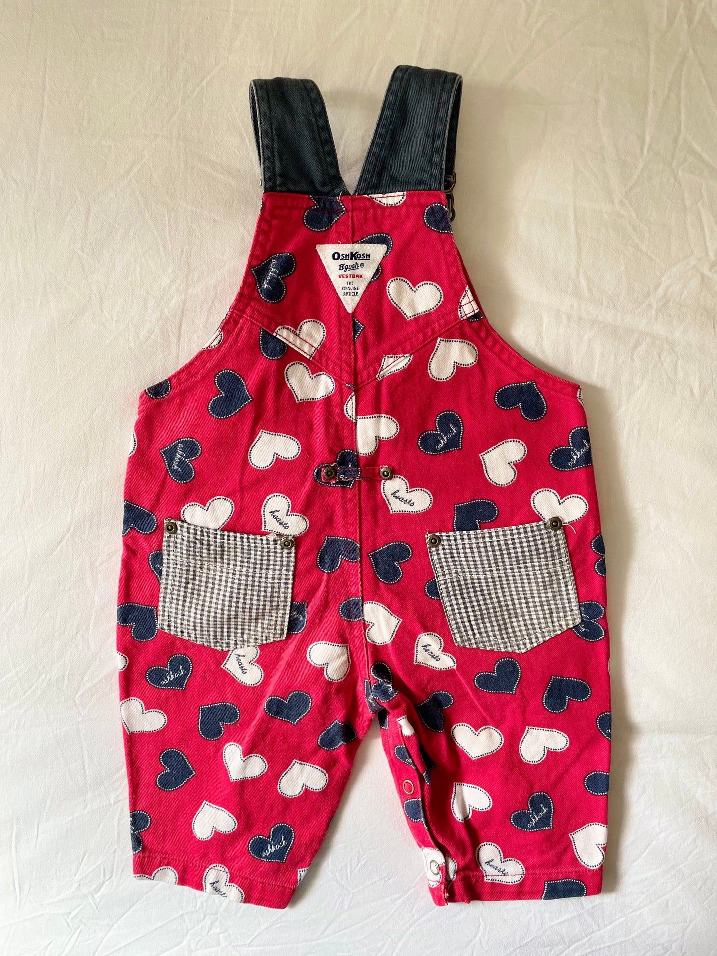 Vintage OshKosh Hearts Overalls