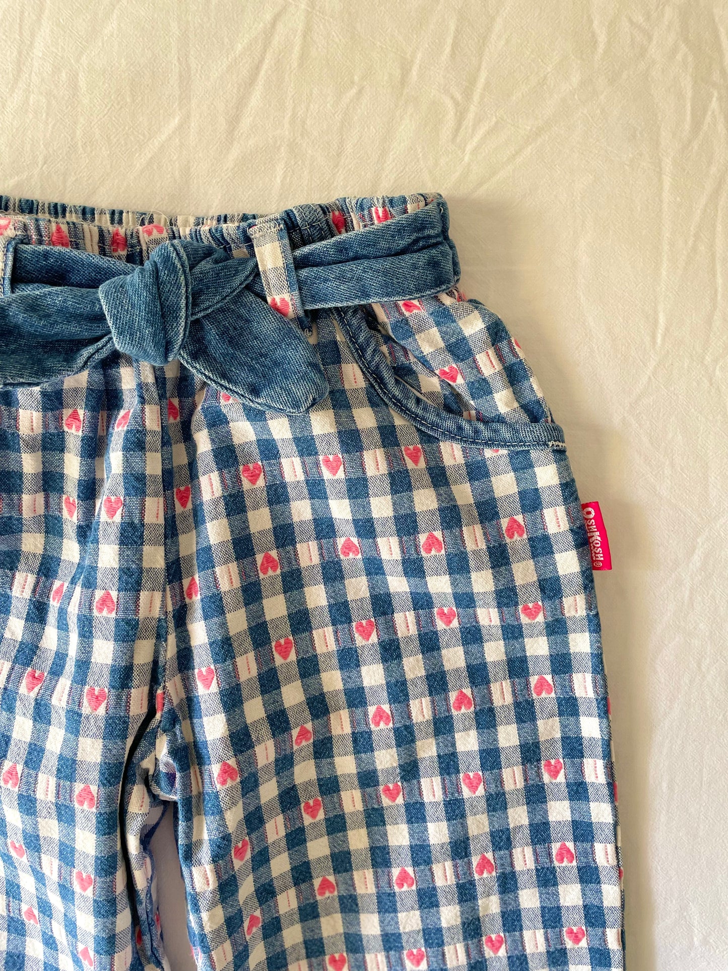 Vintage OshKosh Denim Hearts Vest & Pant Set