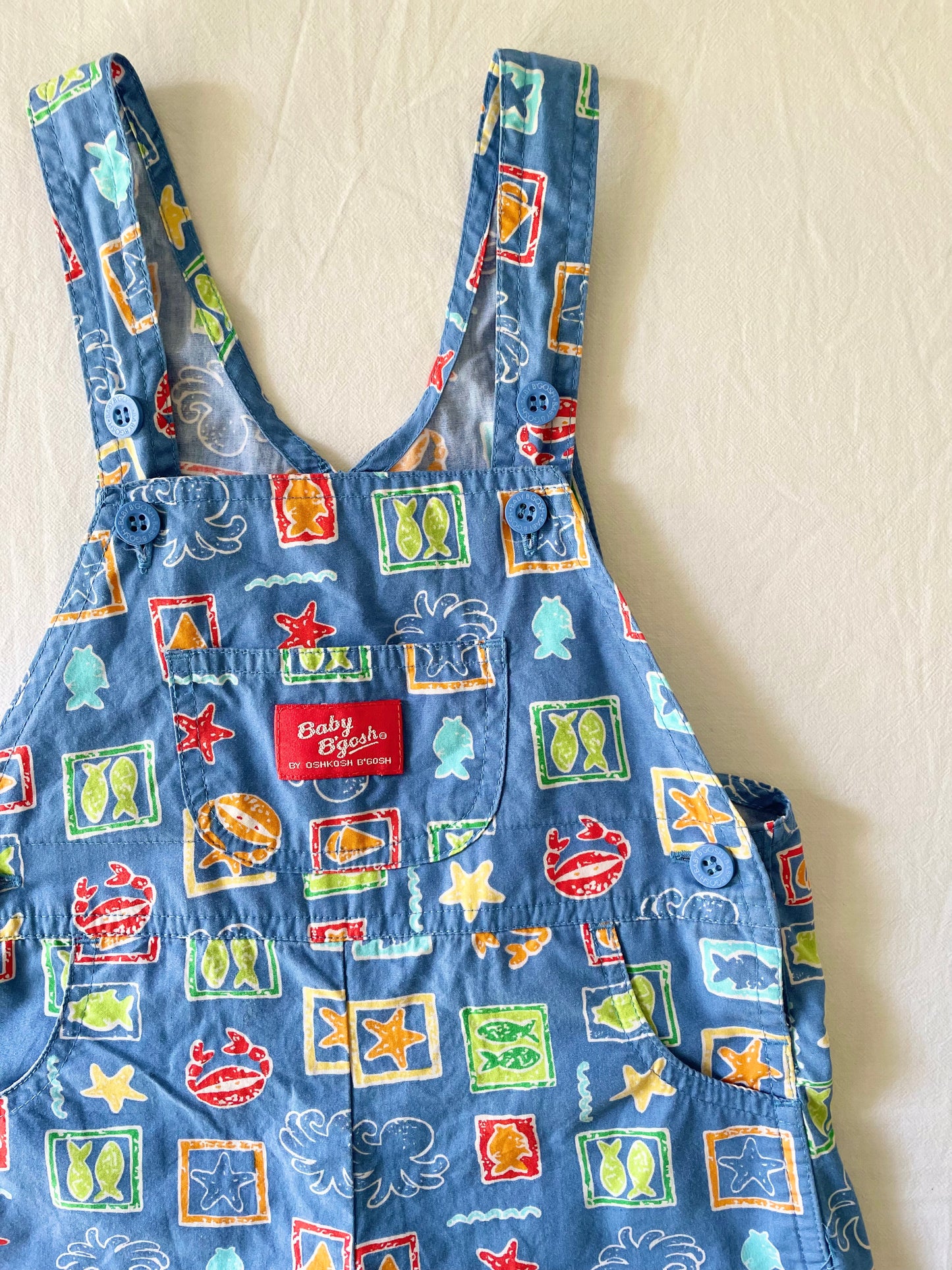 Vintage OshKosh Under The Sea Shortalls