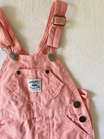 Vintage Peach Liberty Shortalls