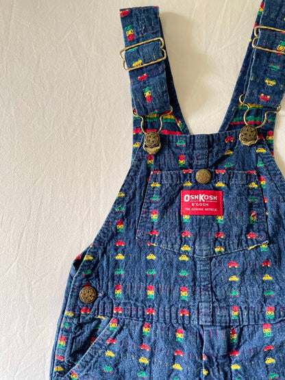 Vintage Cars OshKosh Shortalls