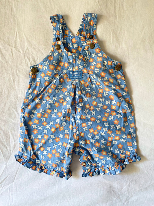 Vintage OshKosh Floral Shortalls