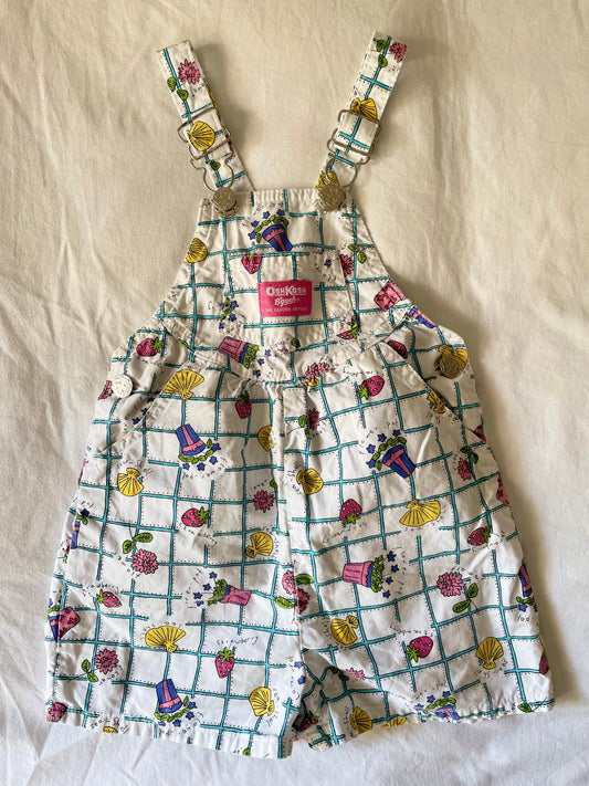 Vintage OshKosh Fruit Floral & Seashell Shortalls