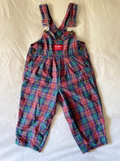 Vintage OshKosh Plaid Overalls