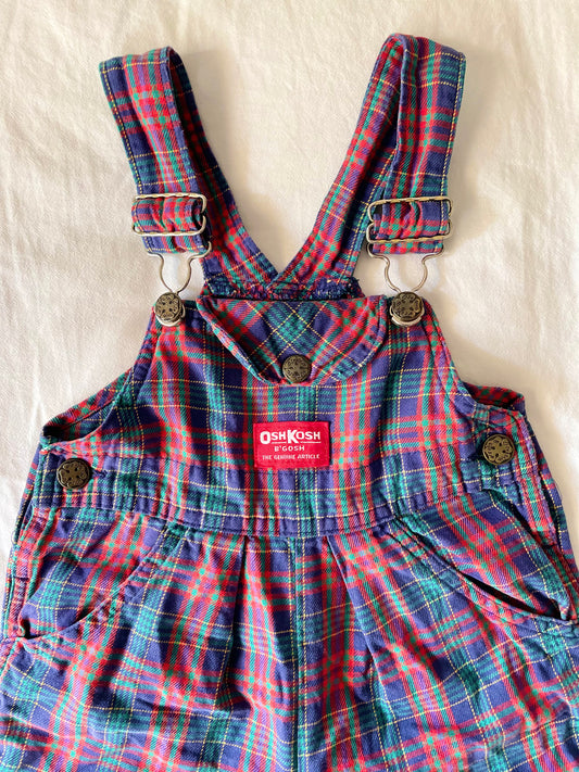 Vintage OshKosh Plaid Overalls