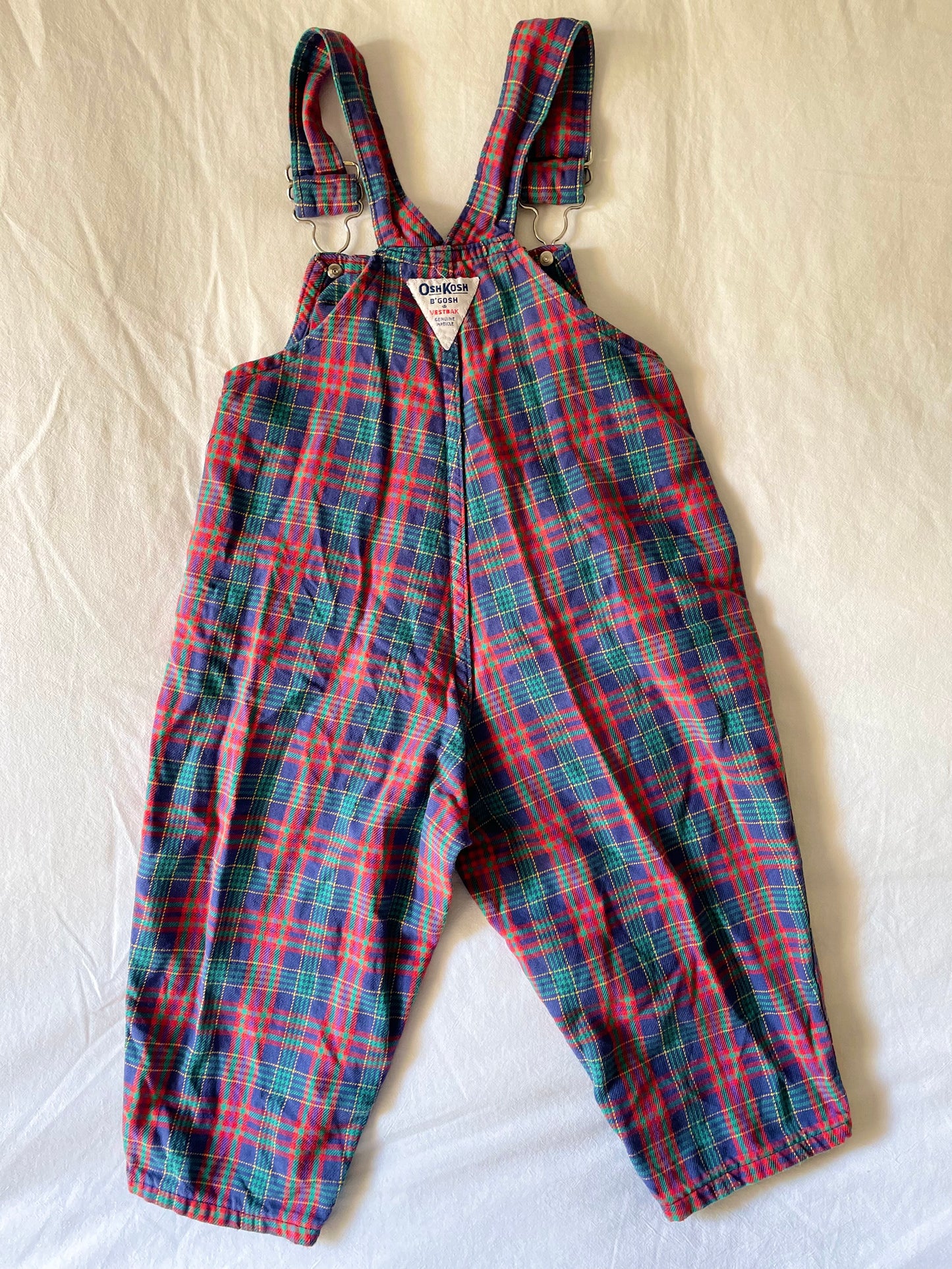 Vintage OshKosh Plaid Overalls