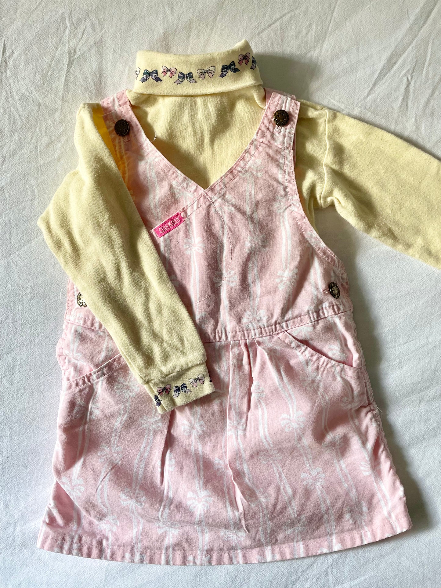 Pastel Pink Vintage OshKosh Bow Dress